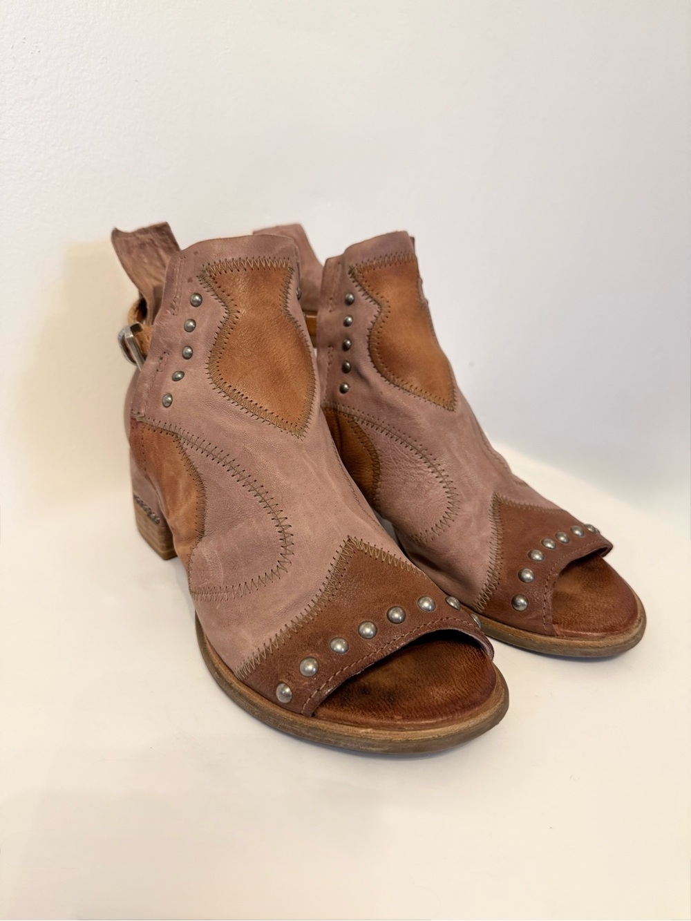 A.S. 98 Maudie Leather Studded Sandals